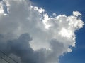 Thunderhead clouds silver lining blue sky summer spring New year 2021 perfect website wallpaper