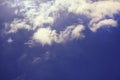 Thunderous black cloud on a dark sky background with sun rays Royalty Free Stock Photo