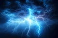 Thunderous moment Lightning flash on dark background, ideal banner design