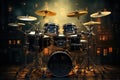 Thunderous Music instrument drums. Generate Ai Royalty Free Stock Photo