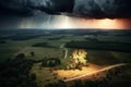 Thunderous Skies: A High-Altitude View of a Menacing Storm