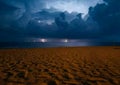 Thunders storm at the sea Royalty Free Stock Photo