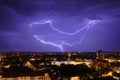 Thundershower and lightning Royalty Free Stock Photo