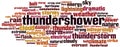 Thundershower word cloud Royalty Free Stock Photo