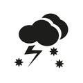 Thundersnow icon. Trendy Thundersnow logo concept on white background from Weather collection Royalty Free Stock Photo