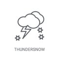 Thundersnow icon. Trendy Thundersnow logo concept on white backg Royalty Free Stock Photo