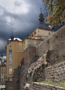 Urban view before thunderstorm, Karlovy Vary - Czech Republic Royalty Free Stock Photo