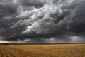 Thunderstorm above fields. Royalty Free Stock Photo