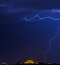 Thunderstorm above the Palace of Parliament Royalty Free Stock Photo