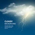 Thunderstorm Background With Cloud and Lightning