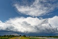 A thunderstorm is brewing on the Oder river Royalty Free Stock Photo