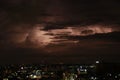 Thunderstorm on a city life