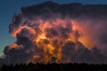 Thunderstorm cloud early in the morning, in summer before sunrise Royalty Free Stock Photo