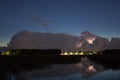 Thunderstorm cloud early in the morning, in summer before sunrise Royalty Free Stock Photo