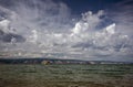Thunderstorm clouds.Baikal lake.View from Olkhon. Royalty Free Stock Photo