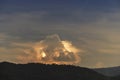 Thunderstorm Clouds with Lightning