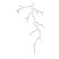 Thunderstorm crack icon black color illustration flat style simple image