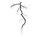 Thunderstorm crack icon black color illustration flat style simple image