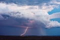 Thunderstorm cloud with lightning bolt Royalty Free Stock Photo