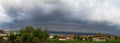 Thunderstorm with dramatic shelf cloud Royalty Free Stock Photo