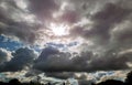 Thunderstorm dramatic sky rain cloud Royalty Free Stock Photo