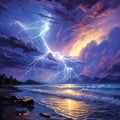 Thunderstorm at Dusk - Hyper-Realistic Artwork