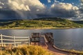 Thunderstorm and Empty Fishing Pier