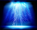 Thunderstorm, light show. Vector illustration. Royalty Free Stock Photo