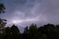 Thunderstorm, lighting and thunder in a storm in Caceres Royalty Free Stock Photo