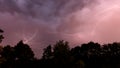 Thunderstorm, lighting and thunder in a storm in Caceres