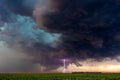 Thunderstorm with lightning bolt strikes Royalty Free Stock Photo