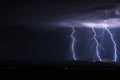 Thunderstorm lightning bolts with copy space Royalty Free Stock Photo