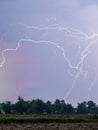 Thunderstorm and lightning at night Royalty Free Stock Photo