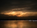 Thunderstorm and lightning at night Royalty Free Stock Photo