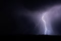 Thunderstorm lightning strike at night Royalty Free Stock Photo