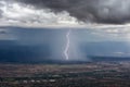 Thunderstorm and lightning strike over the Verde Valley