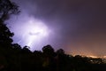 Thunderstorm - Lightning striking the ground in and around Lismore Royalty Free Stock Photo
