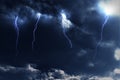 Thunderstorm Lightnings Royalty Free Stock Photo