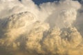 Thunderstorm moving in at sunset