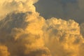 Thunderstorm moving in at sunset