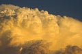 Thunderstorm moving in at sunset