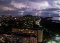 A thunderstorm over the city