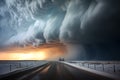 thunderstorm over the ocean