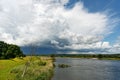 Thunderstorm over the Oder Royalty Free Stock Photo