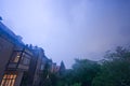 Nightly thunderstorm over Vienna suburbs