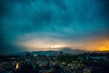 Thunderstorm over Patan at sunset Royalty Free Stock Photo