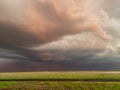 Thunderstorm over the sky in Amarillo country side area