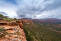 Thunderstorm over the town of Sedona Royalty Free Stock Photo