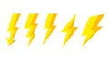 Thunderstorm pixel discharges. Lightning electrical flashes with geometric curves high voltage hazard.