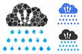 Thunderstorm rain cloud Composition Icon of Spheric Items
